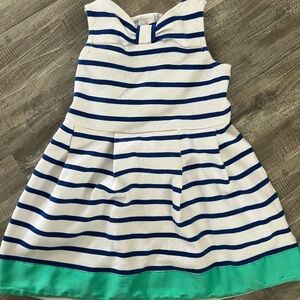 Janie & Jack Striped Blue and White Kids Dress
